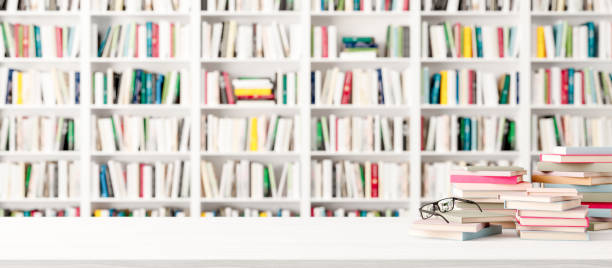 istock White Bookshelves in the library with blurred background 3d render 1203158364