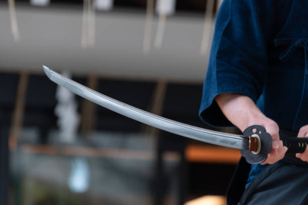 istock Japanese traditional  swordplay demonstration 1203158474