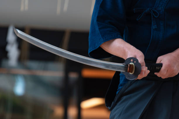 istock Japanese traditional  swordplay demonstration 1203158481
