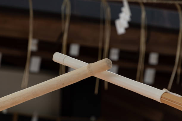 istock Japanese traditional  swordplay demonstration 1203158591