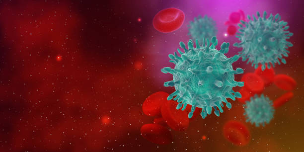 istock Corona Virus Concept; flu viruses in blood plazma. 1203159134