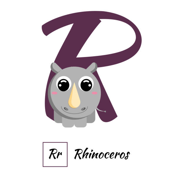 Animals Alphabet R Is For Rhino Illustrations, Royalty-Free Vector Graphics  & Clip Art - iStock