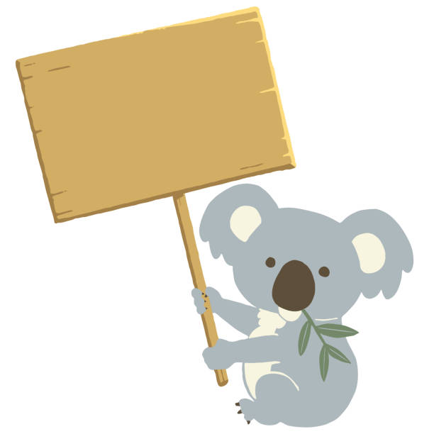 看板を持つコアラ。 - koala点のイラスト素材／クリップアート素材／マンガ素材／アイコン素材