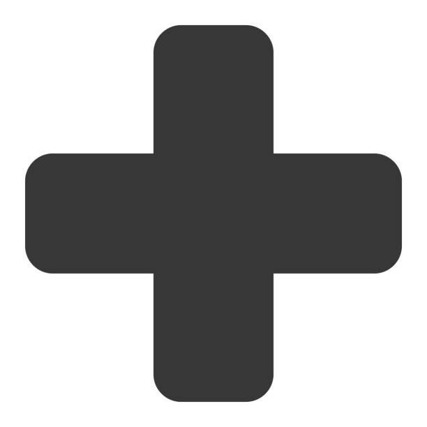 ilustrações de stock, clip art, desenhos animados e ícones de cross icon - medical cross