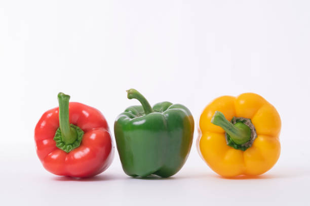 istock Fresh red, green and yellow bell peppers 1203169719