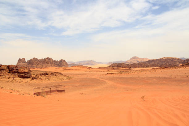 istock Wadi Rum desert panorama with dunes, mountains and sand, Jordan 1203170840