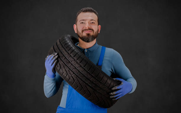 istock Safety Tire for Winter 1203173247