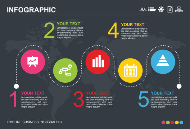 infografik businessplan - six objects stock-grafiken, -clipart, -cartoons und -symbole