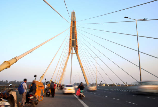 istock Signature Bridge (Cable-Stayed Bridge) New Delhi, India 1203178227