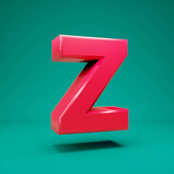 Pink 3d letter Z uppercase on mint background Pink 3d letter Z uppercase on mint background. 3D rendering. Best for anniversary, birthday party, celebration. letter z stock pictures, royalty-free photos & images