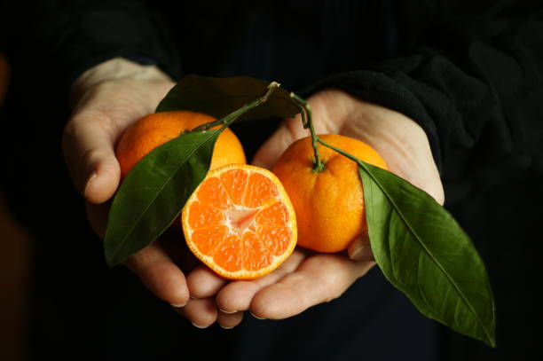istock ripe and juicy tangerine (mandarin) 1203190805