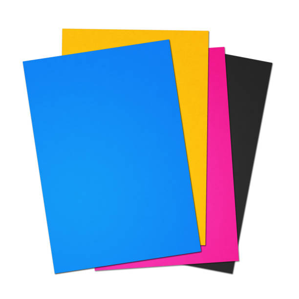 istock CMYK Blank A4 paper sheet set on white background 1203194576