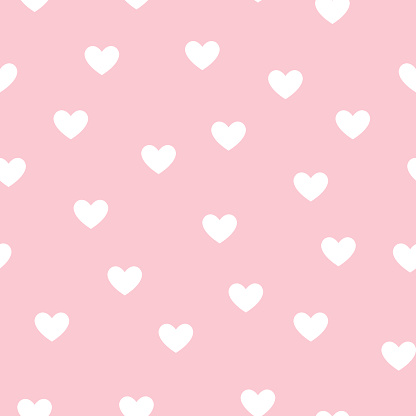 Cute White Hearts On Pink Background Seamless Repeat Pattern Perfect For  Valentines Day Invitation Cards And Wallpaper Flyer Or Wedding Designs  Stock Illustration - Download Image Now - iStock