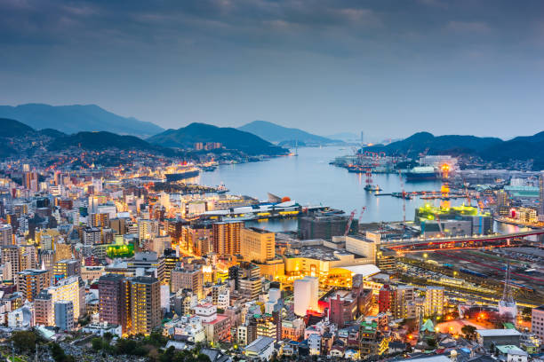 istock Nagasaki, Japan Cityscape at Dusk 1203204845