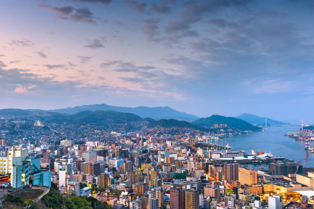 istock Nagasaki, Japan Cityscape at Dusk 1203204968