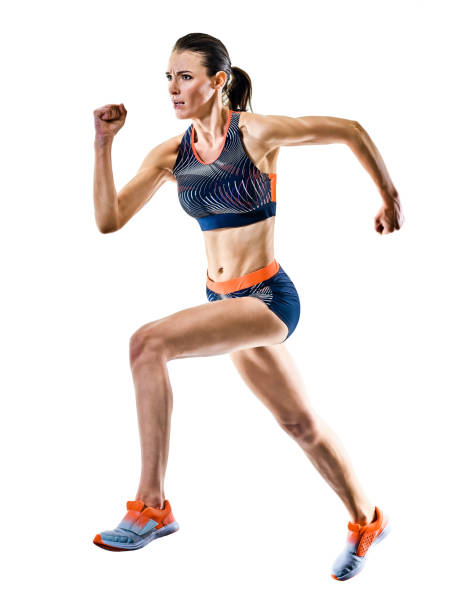istock young woman runner running jogger jogging athletics isolated white background 1203208158