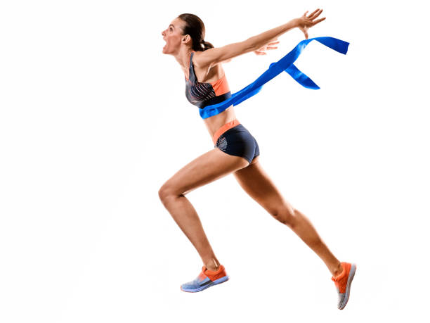 istock young woman runner running jogger jogging athletics isolated white background 1203208166
