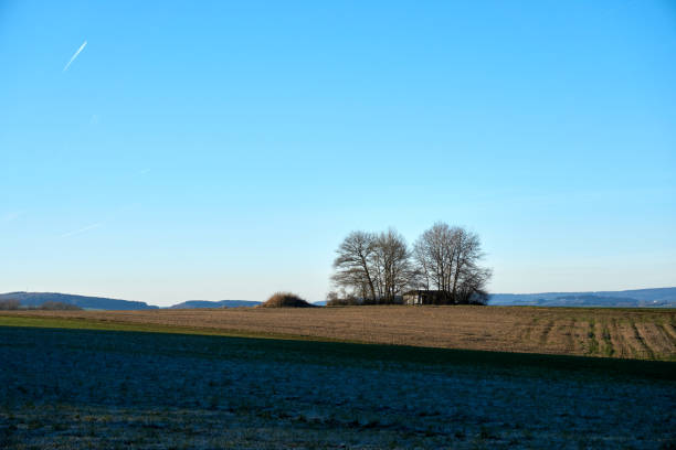 istock Frosty green Eifel landscape photographed in January 1203211153