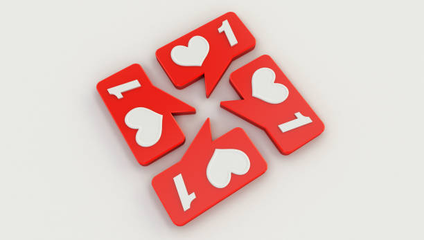 istock 3D rendering of like icon isolated on white background, 1203211495