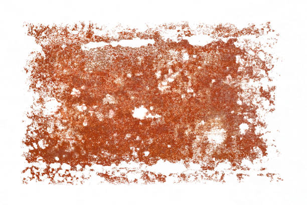 istock pieces of rust isolated on a white background. 1203217688
