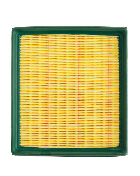 istock yellow air filter for car engine, isolated on white 1203218207