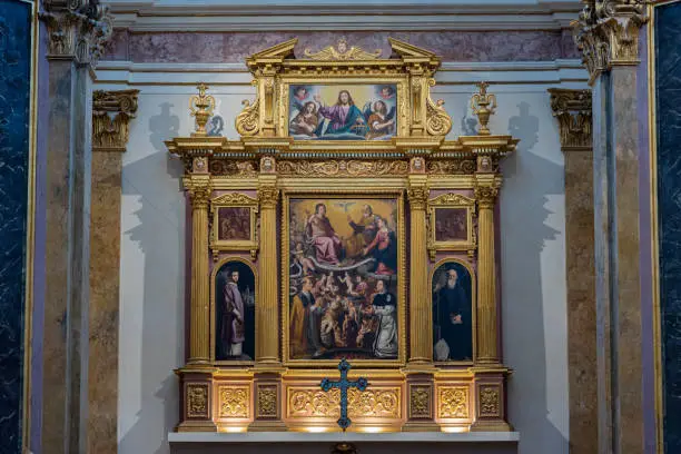 L'Aquila, Abruzzo. Church of Santa Maria del Suffragio, also known as the Church of the Holy Souls.