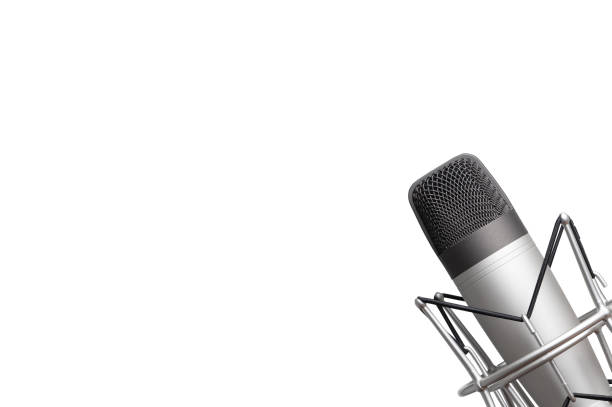 istock professional studio condenser microphone for voice recording on a white background. isolated on white background 1203219168