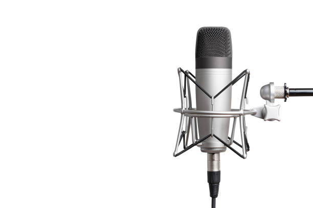 istock professional studio condenser microphone for voice recording on a white background. isolated on white background 1203219273
