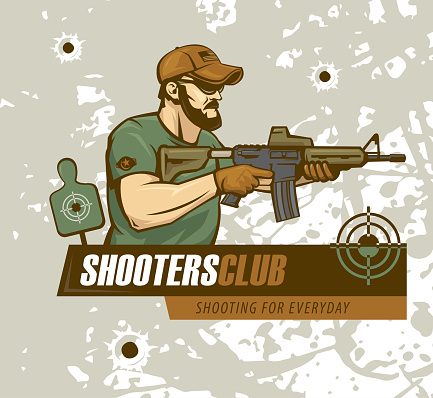 Tactical shooting special force sport club logo