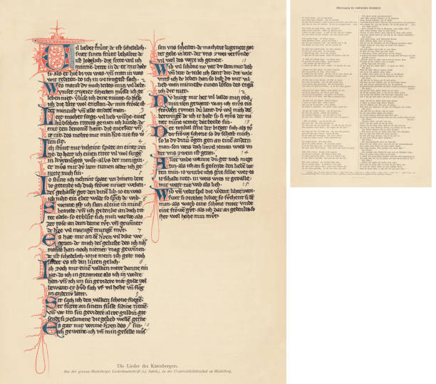 ilustrações de stock, clip art, desenhos animados e ícones de der von kürenberg's lyrics, (codex manesse, 14th century), facsimile, 1897 - manuscript