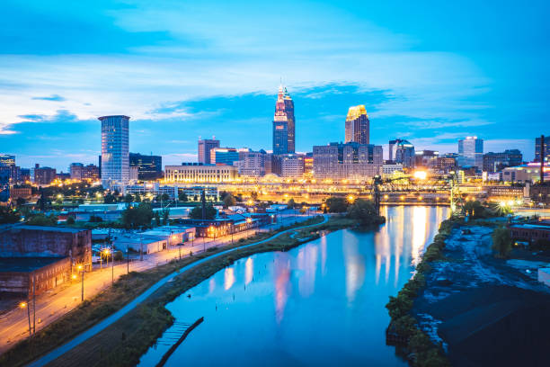 istock Sunset in Cleveland, United States 1203222192