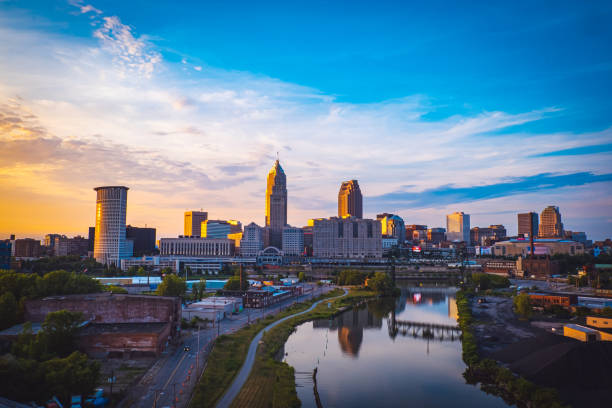 istock Sunset in Cleveland, United States 1203222974