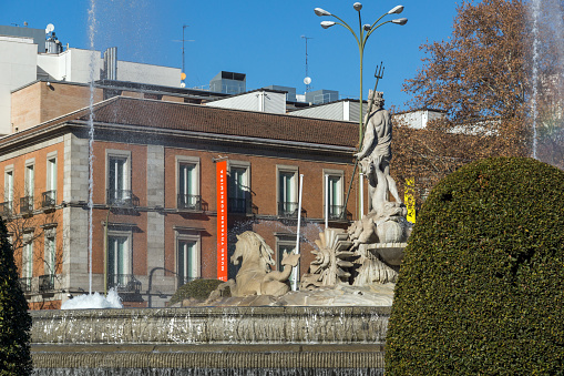 Madrid, Spain - January 22, 2018: Thyssen Bornemisza Museum in City of Madrid, Spain