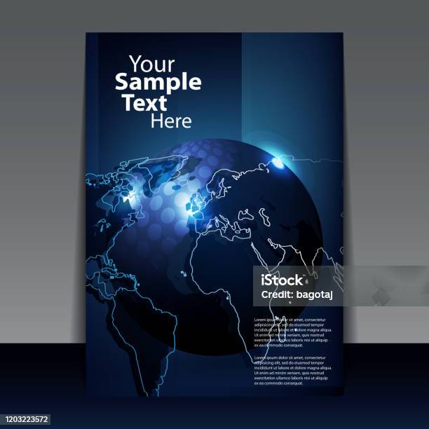 Flyer Or Cover Design Stock Illustration Download Image Now Blue