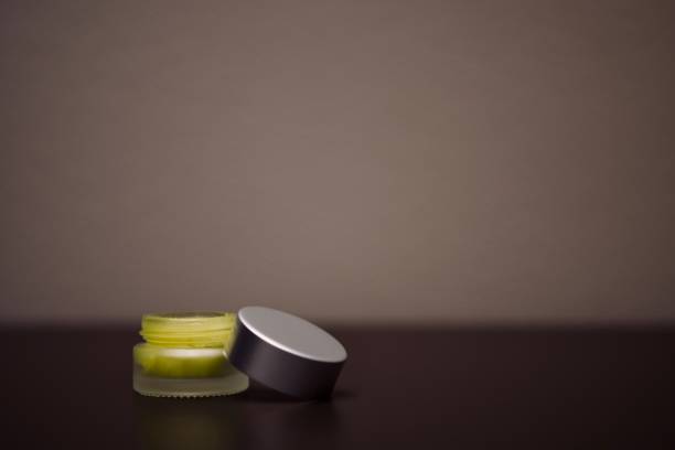istock Avocado butter in a frosted glass jar 1203229394