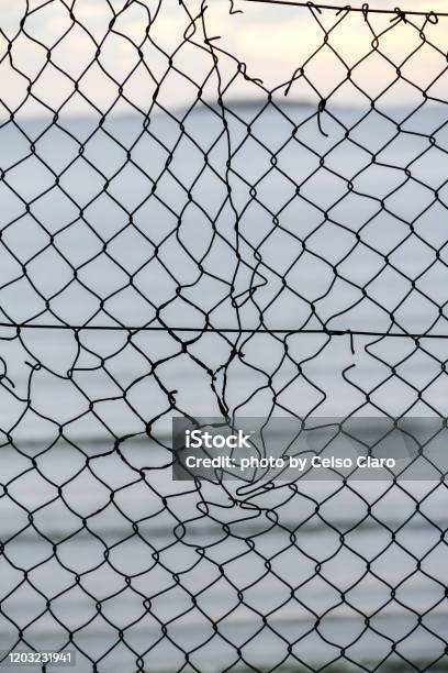 Chain Link Fence Stock Photo - Download Image Now - Boundary, Fence, Abstract
