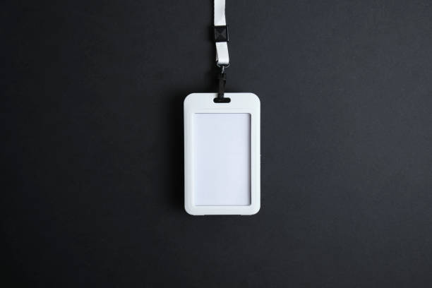 istock Security Badge on black background, event invitation concept, job 1203232116