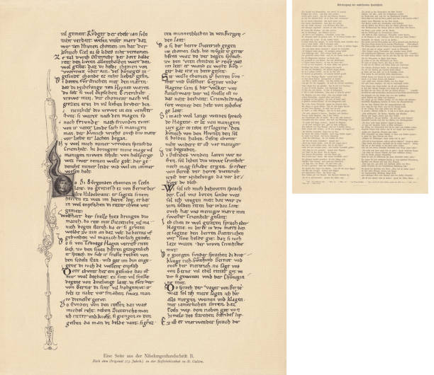 istock Nibelungen Manuscript B (Codex sangallensis 857), 13th century, facsimile, 1897 1203233460