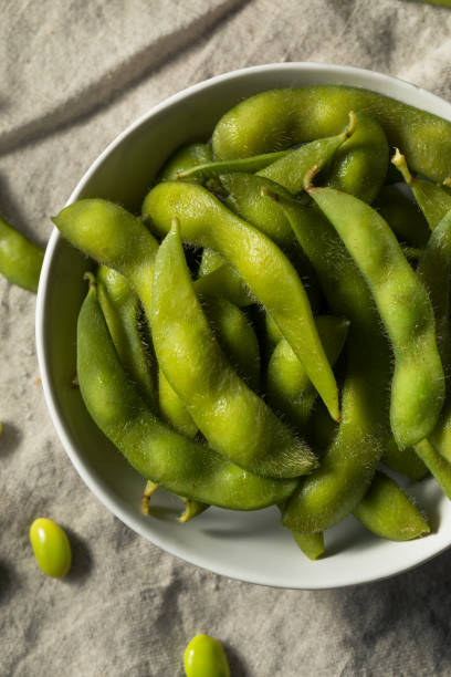 istock Cooked Green Organic Edamame Beans 1203234002