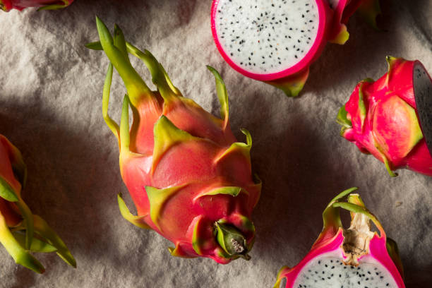 istock Raw Pink Organic Dragonfruit PItaya 1203236340