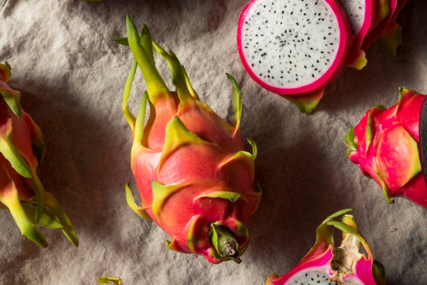 istock Raw Pink Organic Dragonfruit PItaya 1203236714