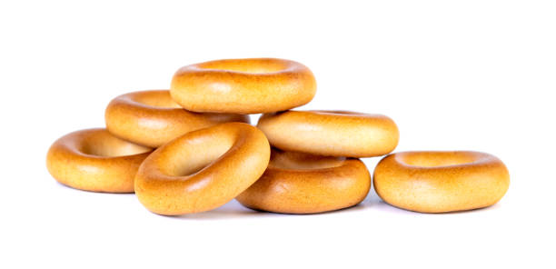 istock Small dry bagels, small rolls on a white background 1203239137