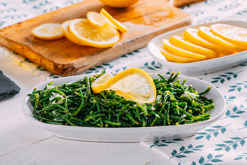 Appetizer Salicornia With Olive Oil