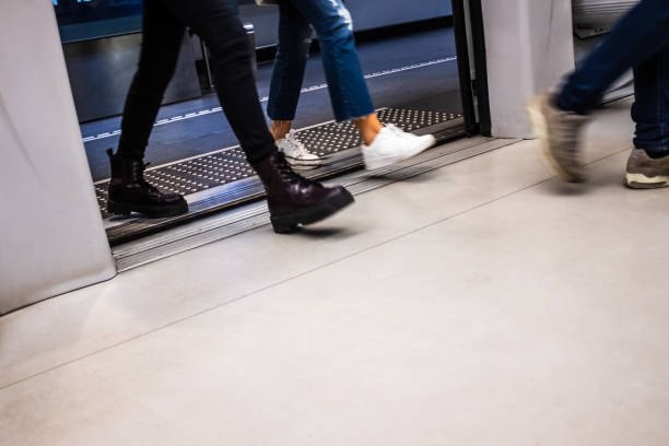 istock Moving people enter carriage on a subway station in Brescia (Italy). 1203247253