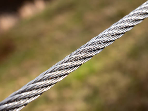 istock Steel wire rope isolated industry 1203249786