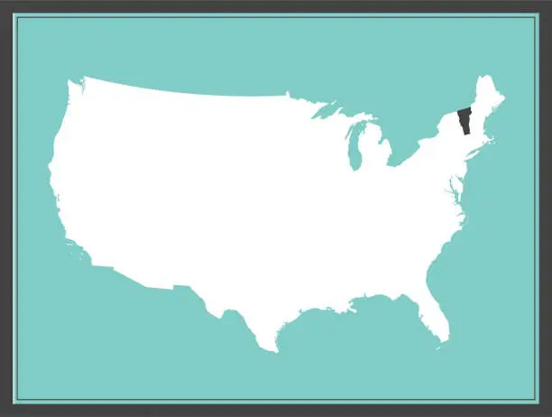 Vector illustration of Vermont USA map downloadable