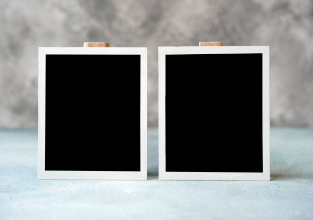 Photo template. Empty blank for two photos. Ready to put images template. Photo template. Empty blank for two photos. Ready to put images template. two objects photos stock pictures, royalty-free photos & images