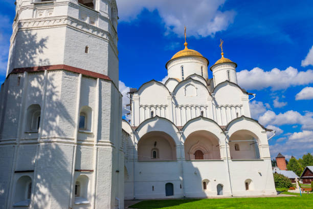 istock Intercession cathedral with bell tower of Intercession (Pokrovsky) convent in Suzdal, Russia. Golden ring of Russia 1203254732