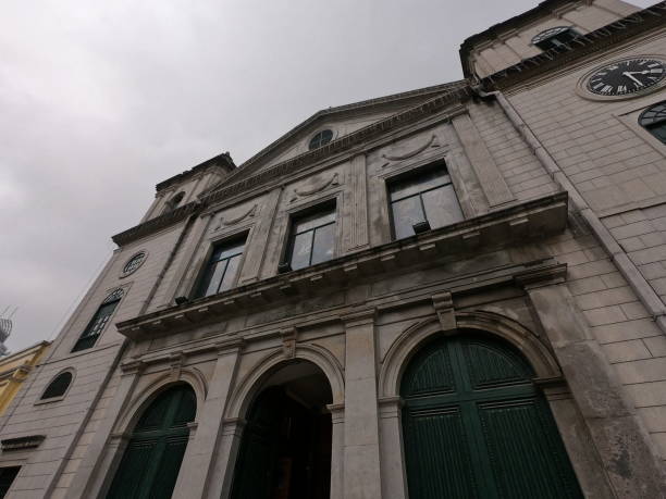 istock the front of the cathedral in Macau 1203260724