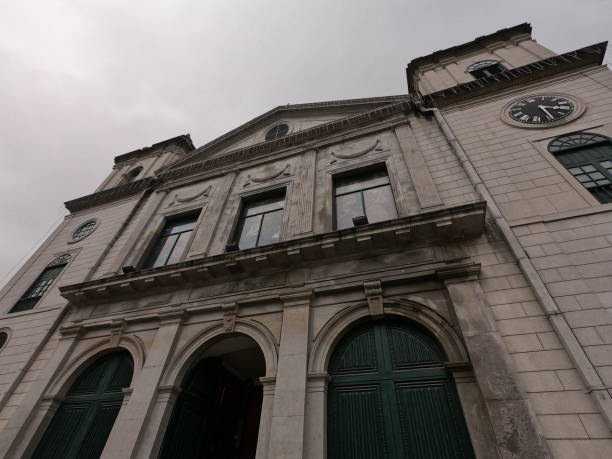 istock the front of the cathedral in Macau 1203260726